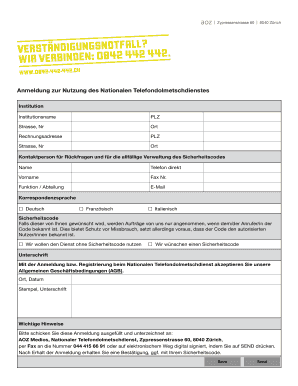 Anmeldung zur Nutzung des Nationalen Telefondolmetschdienstes - 0842-442-442