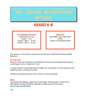 Baseball snack schedule template - MY CHASE ADVENTURE MOSES - Light the World - lighttheworld