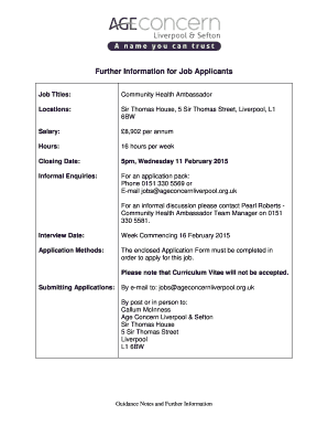 Expected salary in resume sample - Community Health Ambassador - Further Information and Guidance Form - ageconcernliverpoolandsefton org