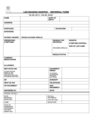 Excel payroll template - LES BOURGS HOSPICE - REFERRAL FORM - lesbourgshospice org