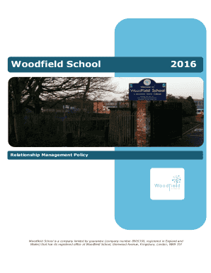 Parents teacher meeting format - Relationship Management Policy - Woodfield School - woodfield brent sch