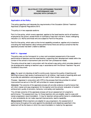 Teachers Appraisal and Capability Policy - silsschools.org