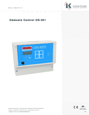 Osmosis Control OS-201. Product Description - koralewski