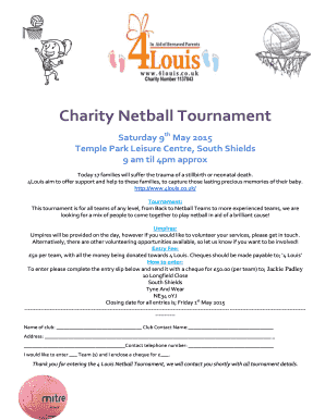 How to write a letter of support for a family member - Charity Netball Tournament - Netball North East - northeastnetball co