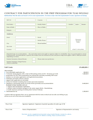 CONTRACT FOR PARTICIPATION IN THE PREP PROGRAM FOR TUAS WILDAU - wfy-international