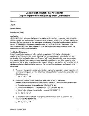 Construction Project Final Acceptance Airport Improvement Program ...