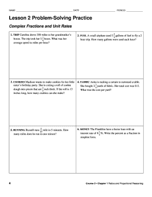 lesson 2 problem solving practice unit rates