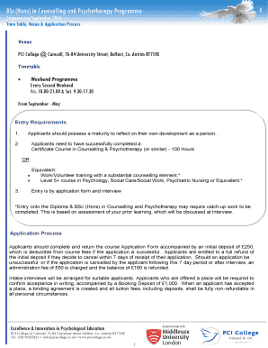 Daycare transition letter template - BSc (Hons) in Counselling and Psychotherapy Programme 1 - pcicollege co