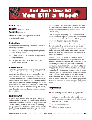 Market analysis example - 290 Weed Control ... - weedinvasion