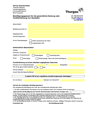 Bewilligungsgesuch fr die gewerbliche Nutzung oder ... - geoinformation tg