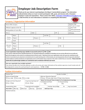 How to write job profile - 2016 Employer Job Description Form (002).docx