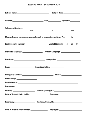 Patient Registration Form