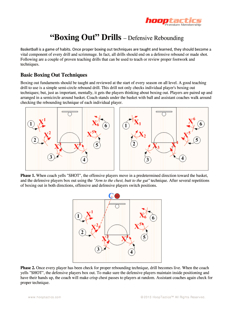 Fillable Online Boxing Out Drills Defensive Rebounding Fax Email Print pdfFiller