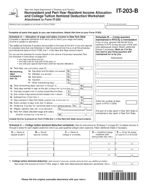 Fillable Online tax ny IT-203-B Fax Email Print - pdfFiller