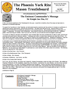 Fillable Online phoenixyorkrite The Phoenix York Rite Phoenix York Rite ...