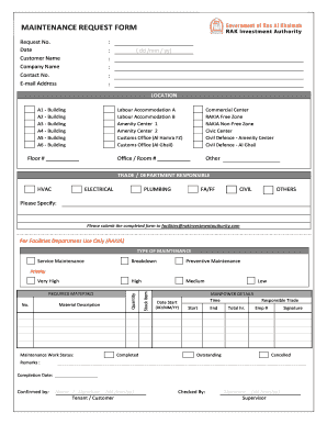 Maintenance Request Form