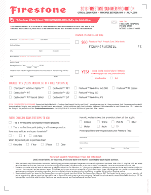Fillable Online Firestone tire rebate - Chevrolet Fax Email Print ...