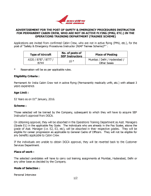 Application for trip permission - ADVERTISEMENT FOR THE POST OF SAFETY & EMERGENCY ...