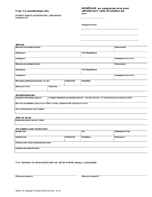 Swedish Adoption Consent Form