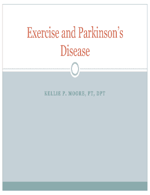 Fillable Online Exercise and Parkinsons Fax Email Print - pdfFiller