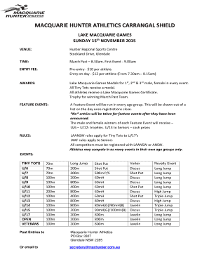 Entry form - Macquarie Hunter Athletics Club - anllac org