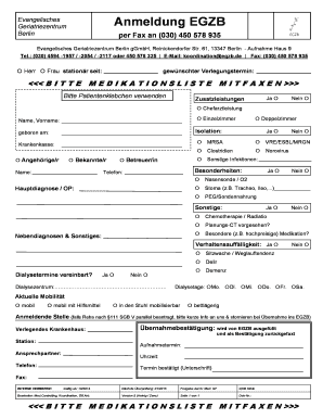 Egzb Anmeldung Fill Online Printable Fillable Blank Pdffiller