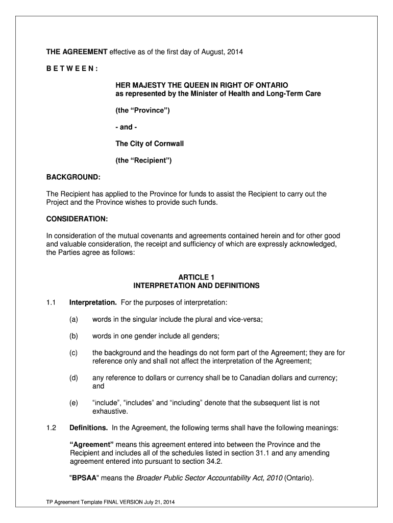 Fillable Online Transfer Payment Agreement Template Fax Email Print