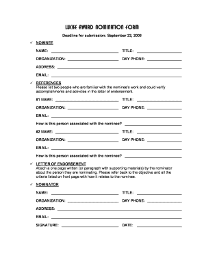 lucke award nomination form lucke award nomination form