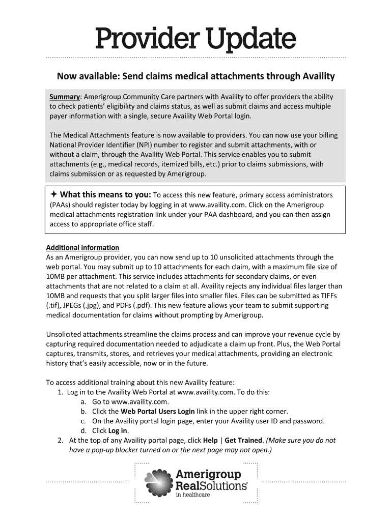 Fillable Online Now available: Send claims medical attachments through ...