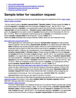 how to write a vacation leave letter