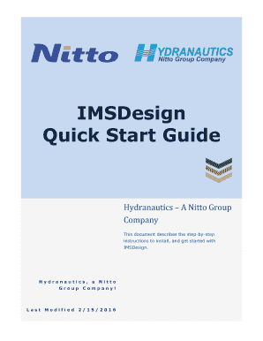 Fillable Online hydranauticsprojections IMSDesign Quick Start Guide ...