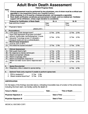 Fillable Online lifenethealth Adult Brain Death Assessment - LifeNet ...