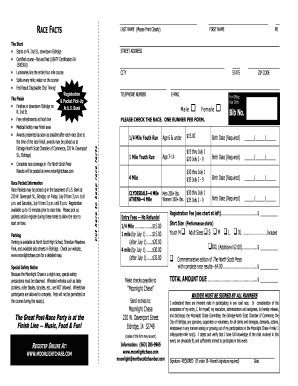 Chase direct deposit form - To Print A Race Application - Moonlight Chase