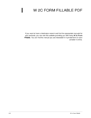 Fillable Online W 2c Form Fillable. w 2c form fillable Fax Email Print ...