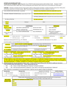 California Payee Setup Request Form 204