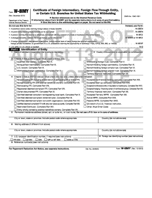 Form W-8IMY Draft