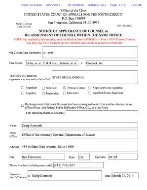 Notice of Appearance of Counsel