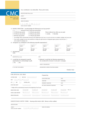 CMC Employee Donation Pledge Form