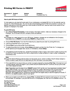 US Federal W2 Form Printing Guide