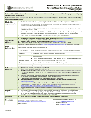 Federal Direct PLUS Loan Application
