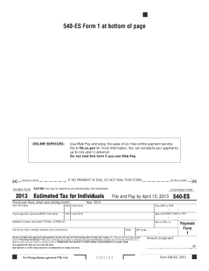California Form 540-ES 2013