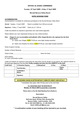 Crystal 26 - Hotel Booking Form - xrsi cmit csiro