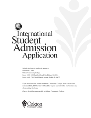 International Student Admission Application