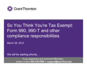 Tax Exempt Compliance Responsibilities