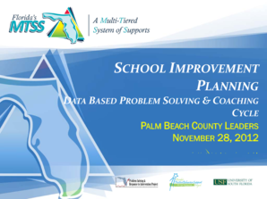 SCHOOL IMPROVEMENT PLANNING - Welcome to the School District - palmbeachschools