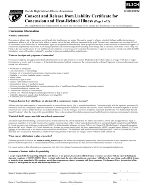 Florida Concussion and Heat-Related Illness Consent Form