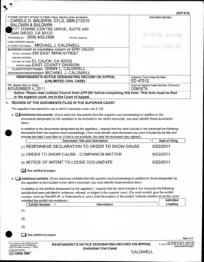 Respondent's Notice Designating Record on Appeal