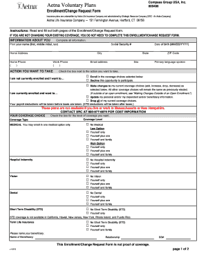 Aetna Voluntary Plans Enrollment Form