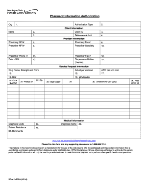 Pharmacy Information Authorization Form