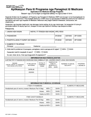 Medicare Savings Programs Application